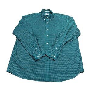 L.L. Bean Wrinkle Resistant Shirt Men's Size XL Green Button Down